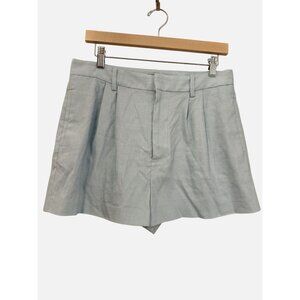 NWT Alice + Olivia Pleated Shorts Light Blue Size 10 [jb]